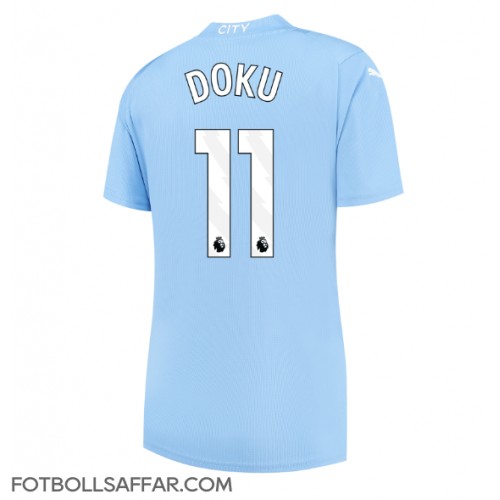 Manchester City Jeremy Doku #11 Hemmatröja Dam 2023-24 Kortärmad